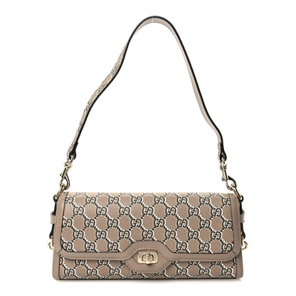 Gucci GG Shadow Monogram Small Luce Shoulder Bag Beige 1 of 9