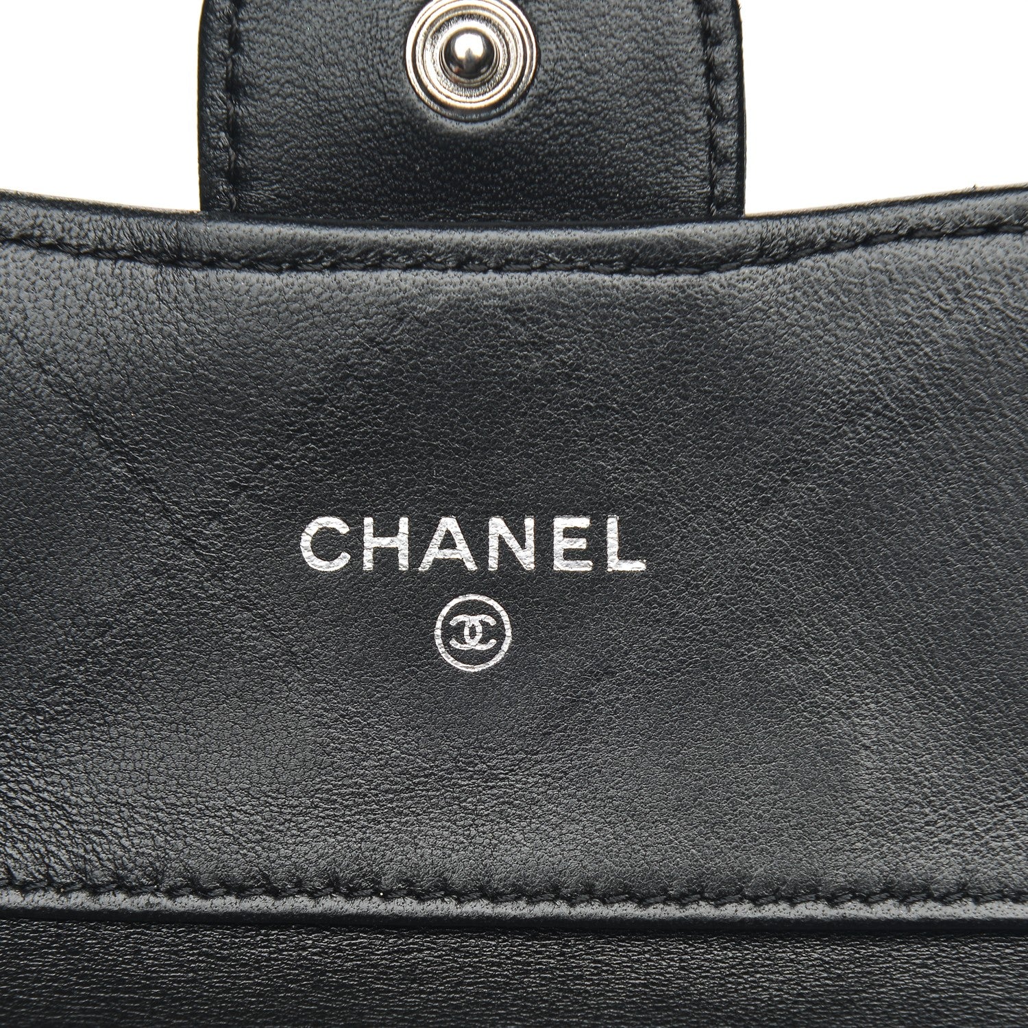 Chanel Lambskin Quilted Compact Flap Wallet Black 6 of 8