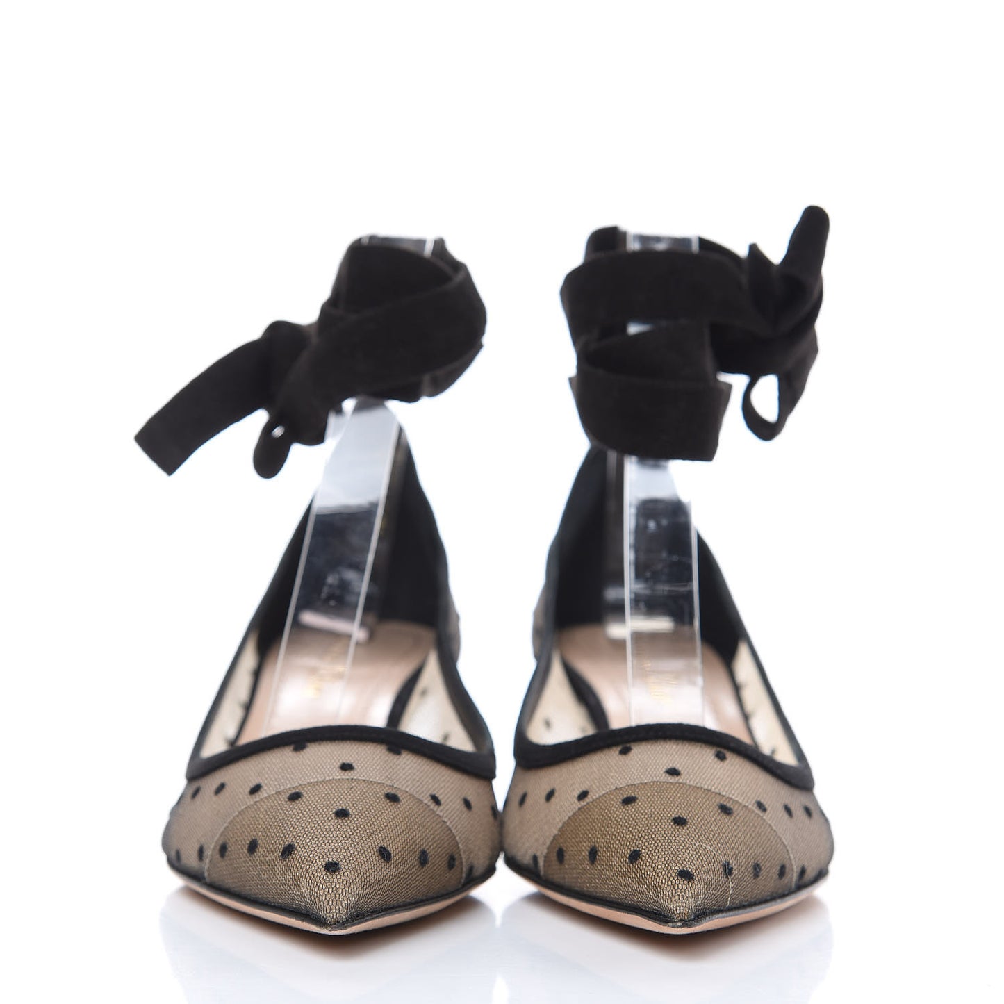 Suede Calfskin Lovely-D Ankle Wrap Pumps 35 Black