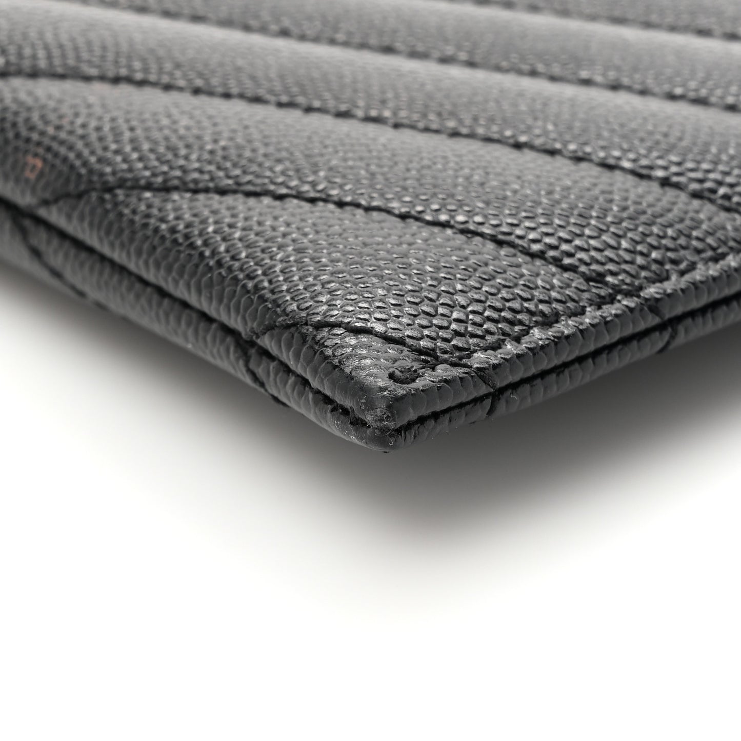 Grain De Poudre Chevron Monogram Bill Pouch Black