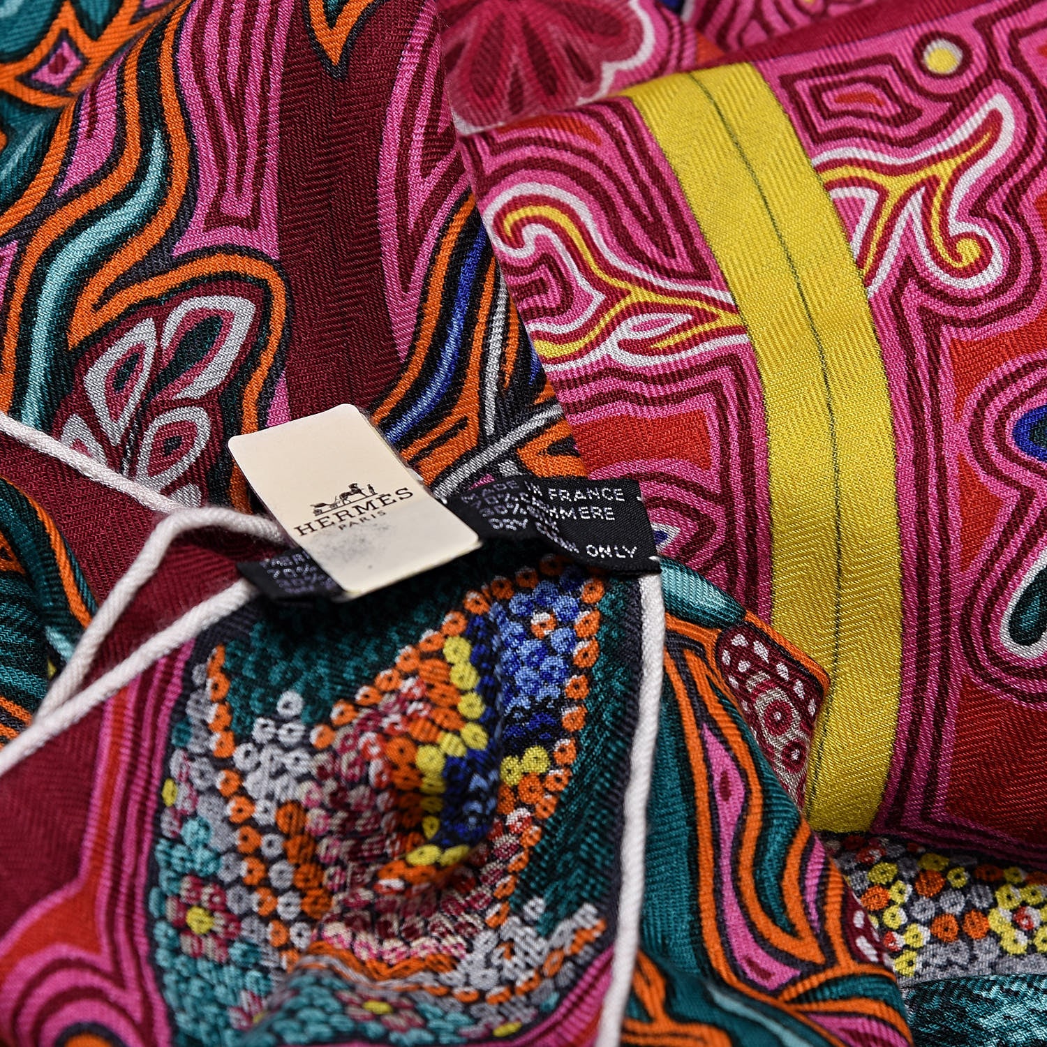 Hermes Cashmere Silk L'Arbre Du Vent Shawl 140 3 of 5