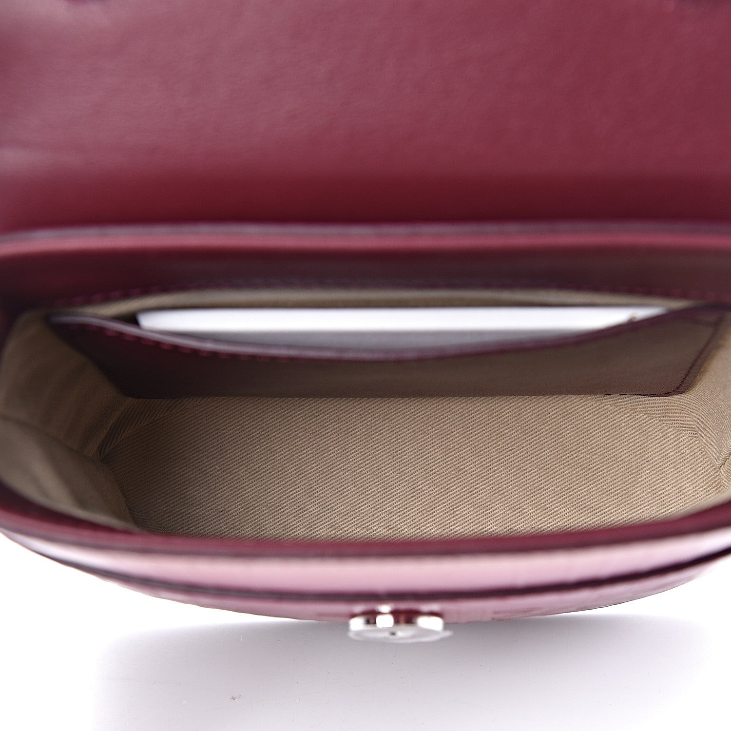Chloe Calfskin Embossed Small Aby Lock Brown Purple 6 of 9