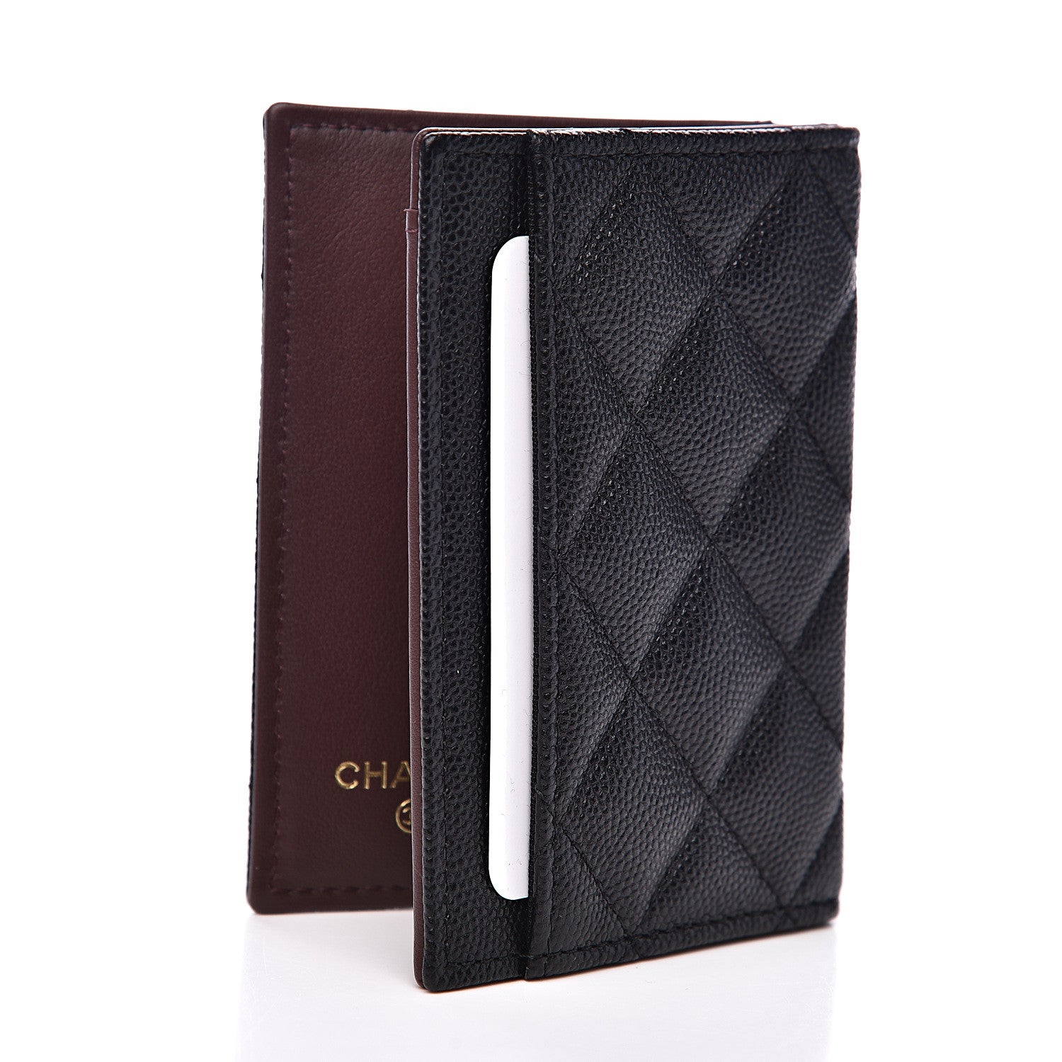 Chanel Caviar Quilted Card Holder Wallet Black 3 of 9