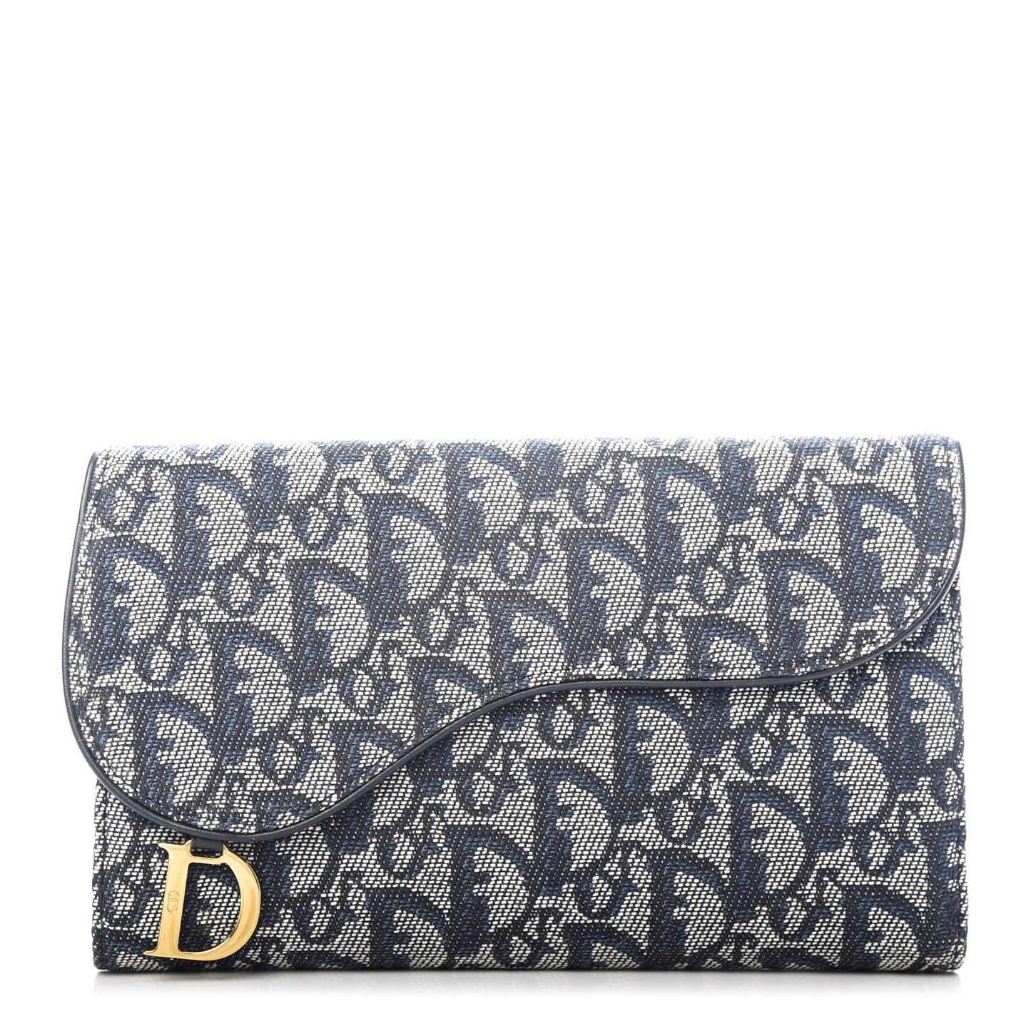 Monogram Saddle Wallet Navy
