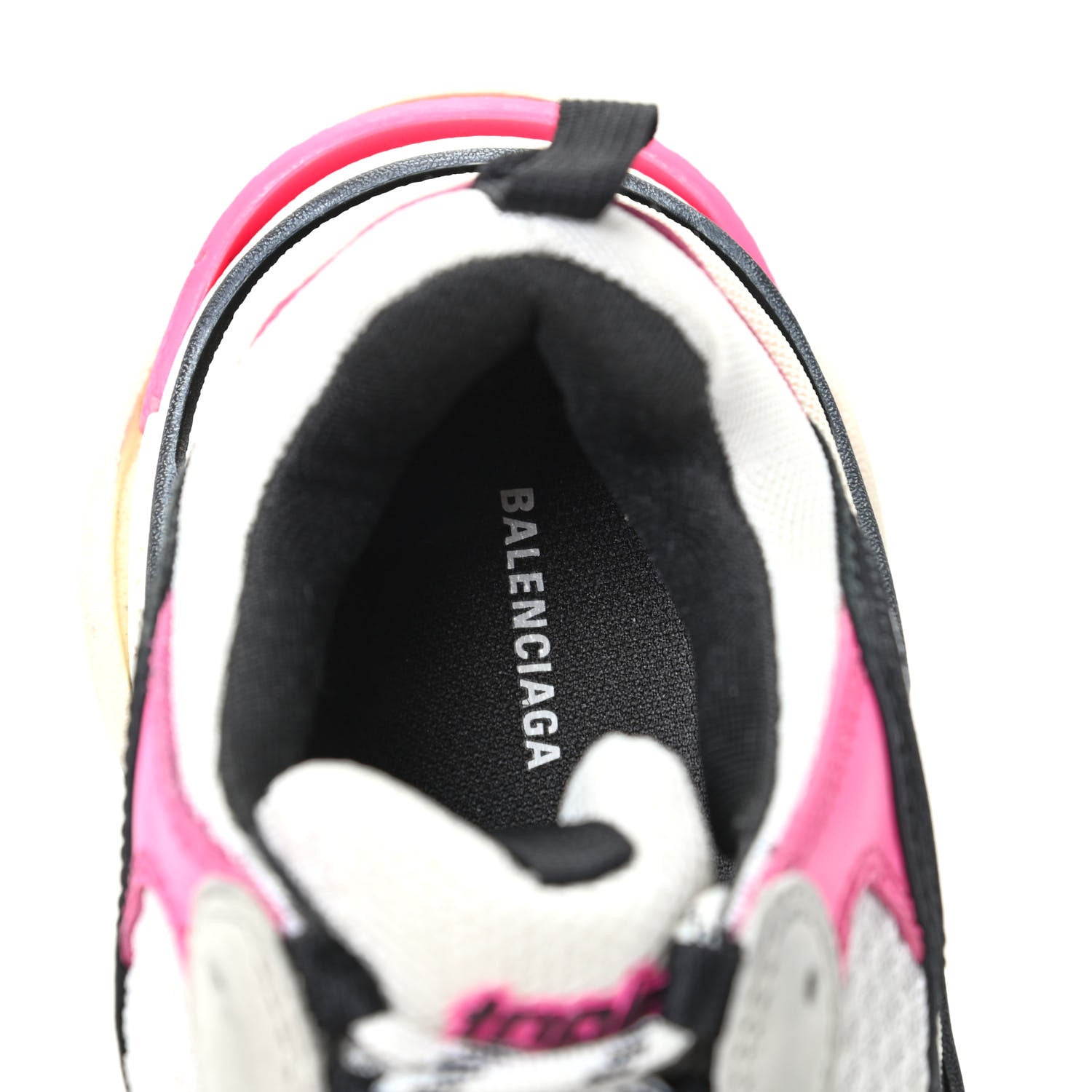 Balenciaga Fabric Mesh Womens Triple S Sneakers 36 Rose Fluo Black White 6 of 7
