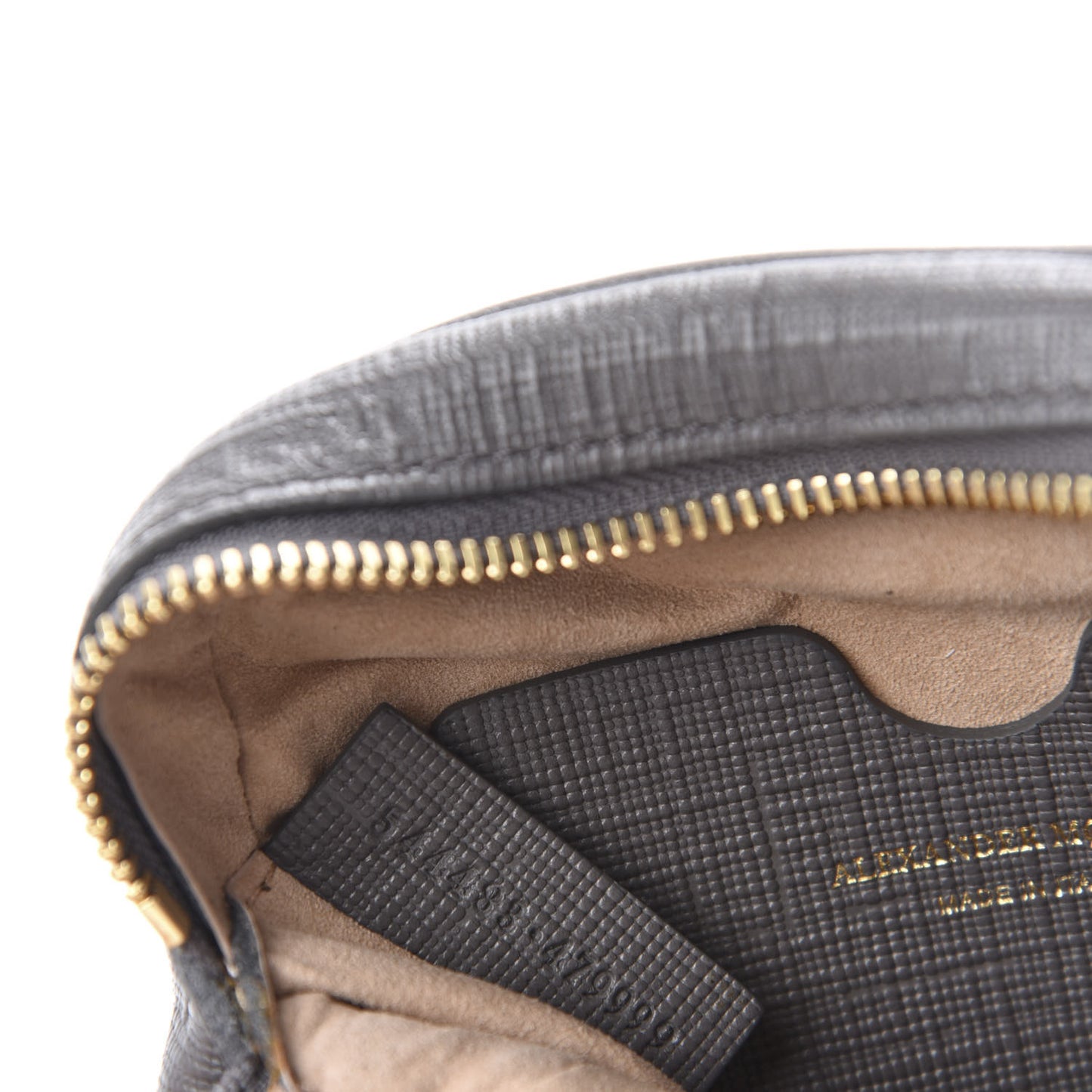 Textured Calfskin Mini Camera Bag Gray