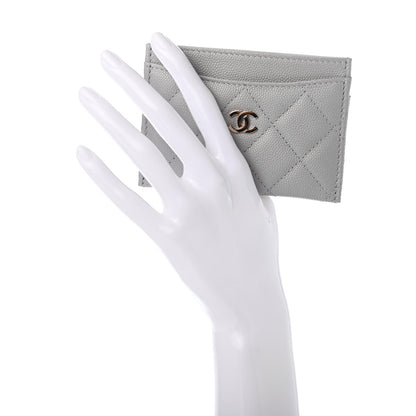 Chanel Caviar Quilted Card Holder Grey 2 of 8