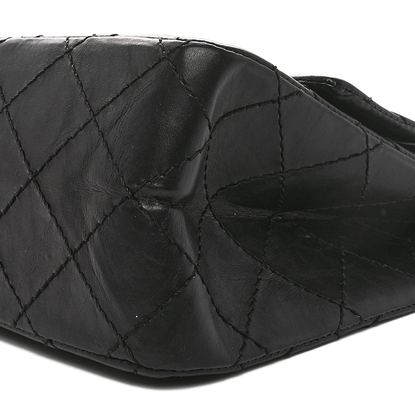 Aged Calfskin Quilted 2.55 Reissue 226 Flap Black
