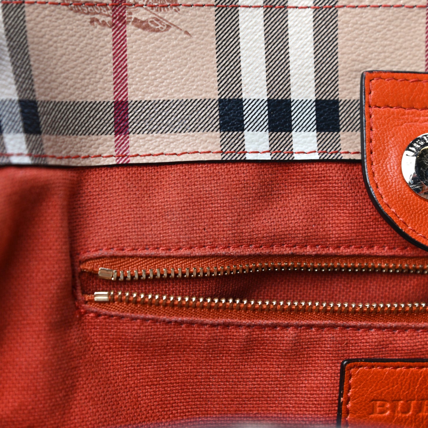 Haymarket Check Small Canterbury Tote Orange
