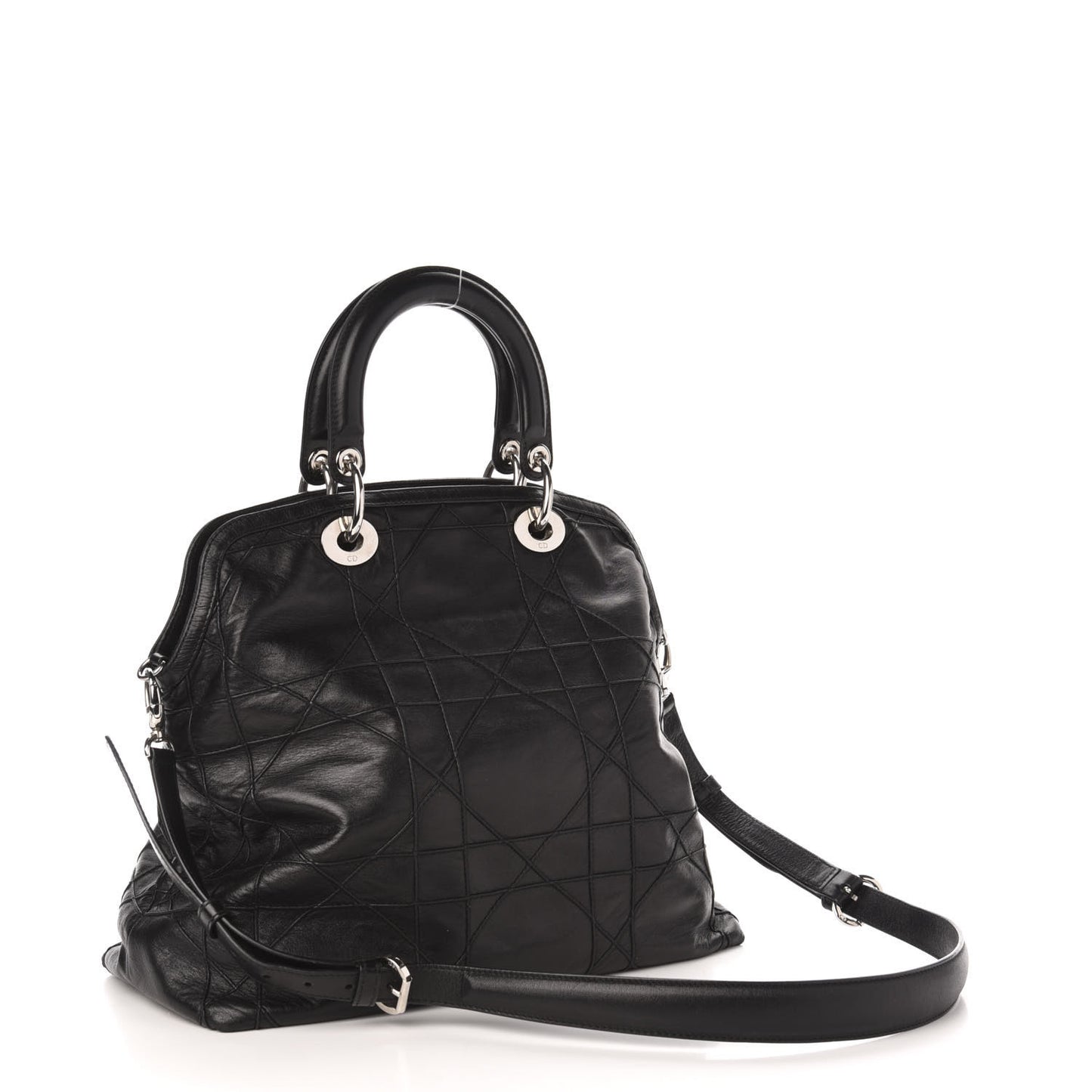 Lambskin Cannage Medium Granville Tote Black