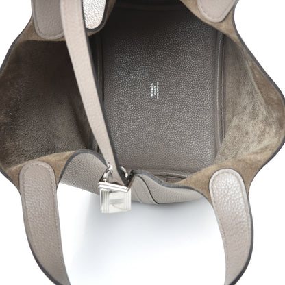 Hermes Taurillon Maurice Picotin Lock 18 PM Gris Asphalte 4 of 12