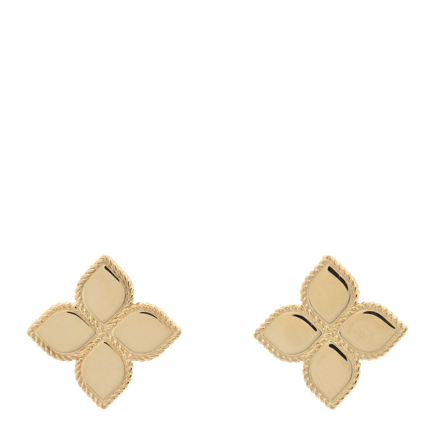 Roberto Coin 18K Yellow Gold Princess Flower Earrings 1 of 5