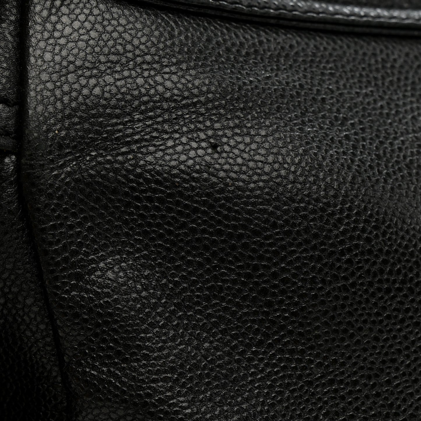 Glazed Caviar Large Coco Rider Flap Hobo Black