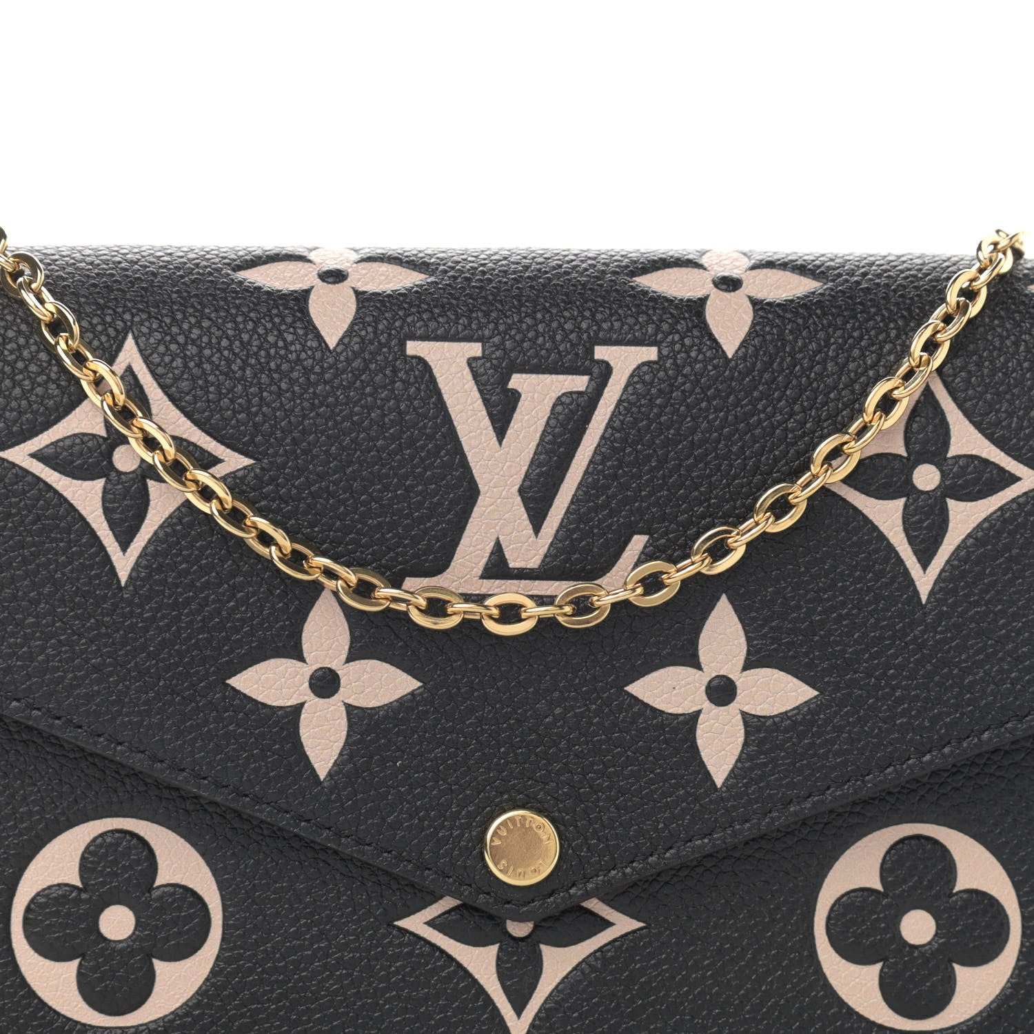 Louis Vuitton Empreinte Monogram Giant Felicie Pochette Black Beige 10 of 13