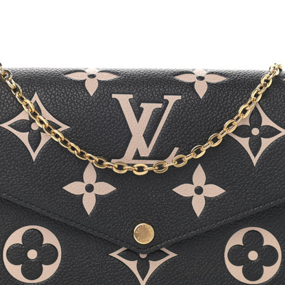 Louis Vuitton Empreinte Monogram Giant Felicie Pochette Black Beige 10 of 13