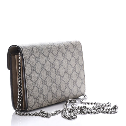 Gucci GG Supreme Monogram Mini Dionysus Chain Wallet Beige Taupe 3 of 10