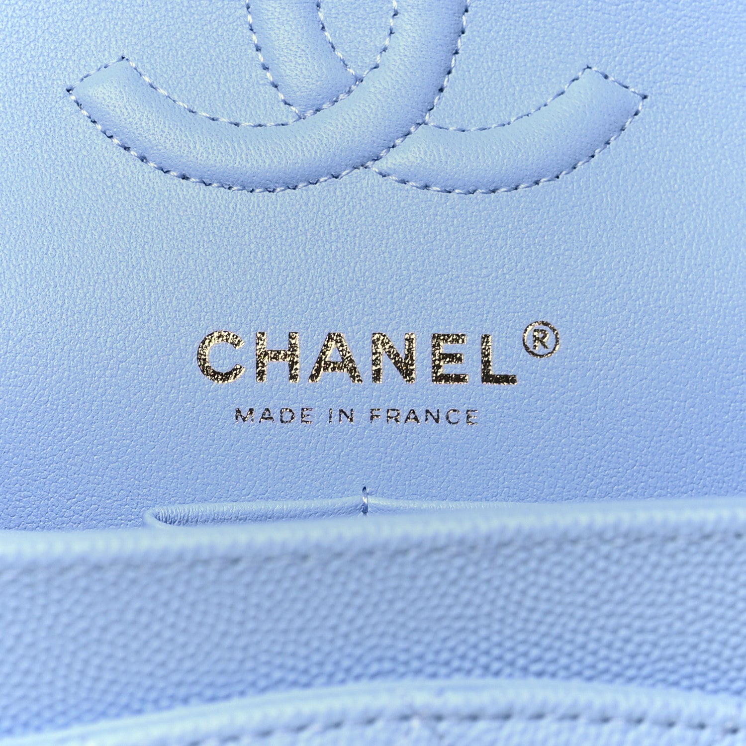 Chanel Caviar Quilted Small Double Flap Light Blue 6 of 11
