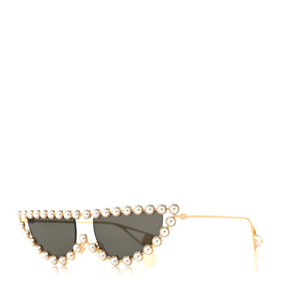 Metal Pearl Cat Eye Sunglasses GG0364S Gold