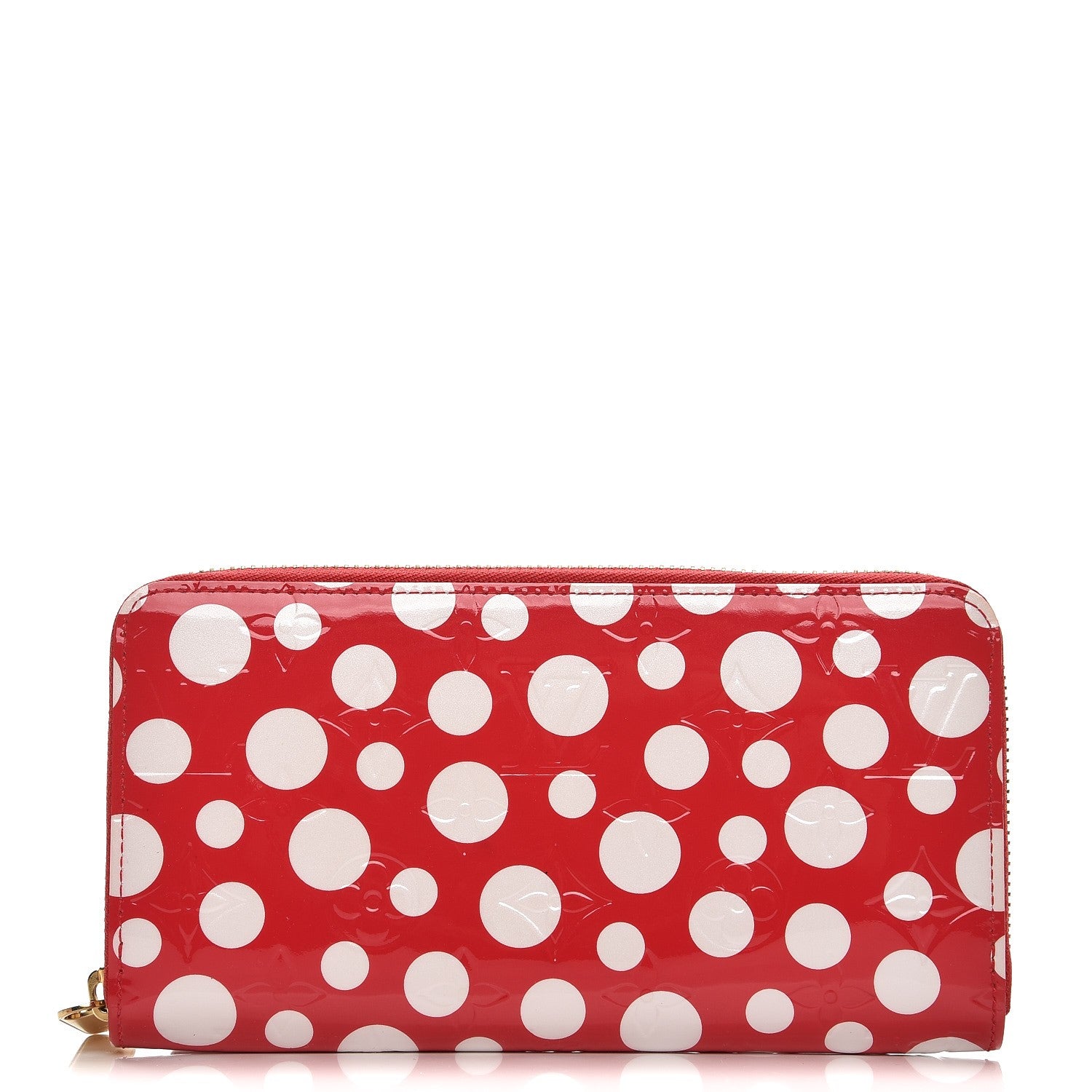 Louis Vuitton Vernis Kusama Infinity Dots Zippy Wallet Red 1 of 8