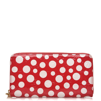 Louis Vuitton Vernis Kusama Infinity Dots Zippy Wallet Red 1 of 8