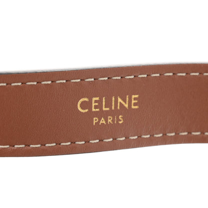Celine Canvas Calfskin Ava Triomphe Shoulder Bag White 6 of 11