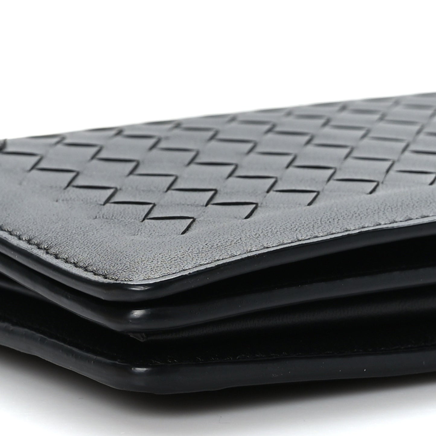 Nappa Intrecciato Continental Wallet on Chain Black