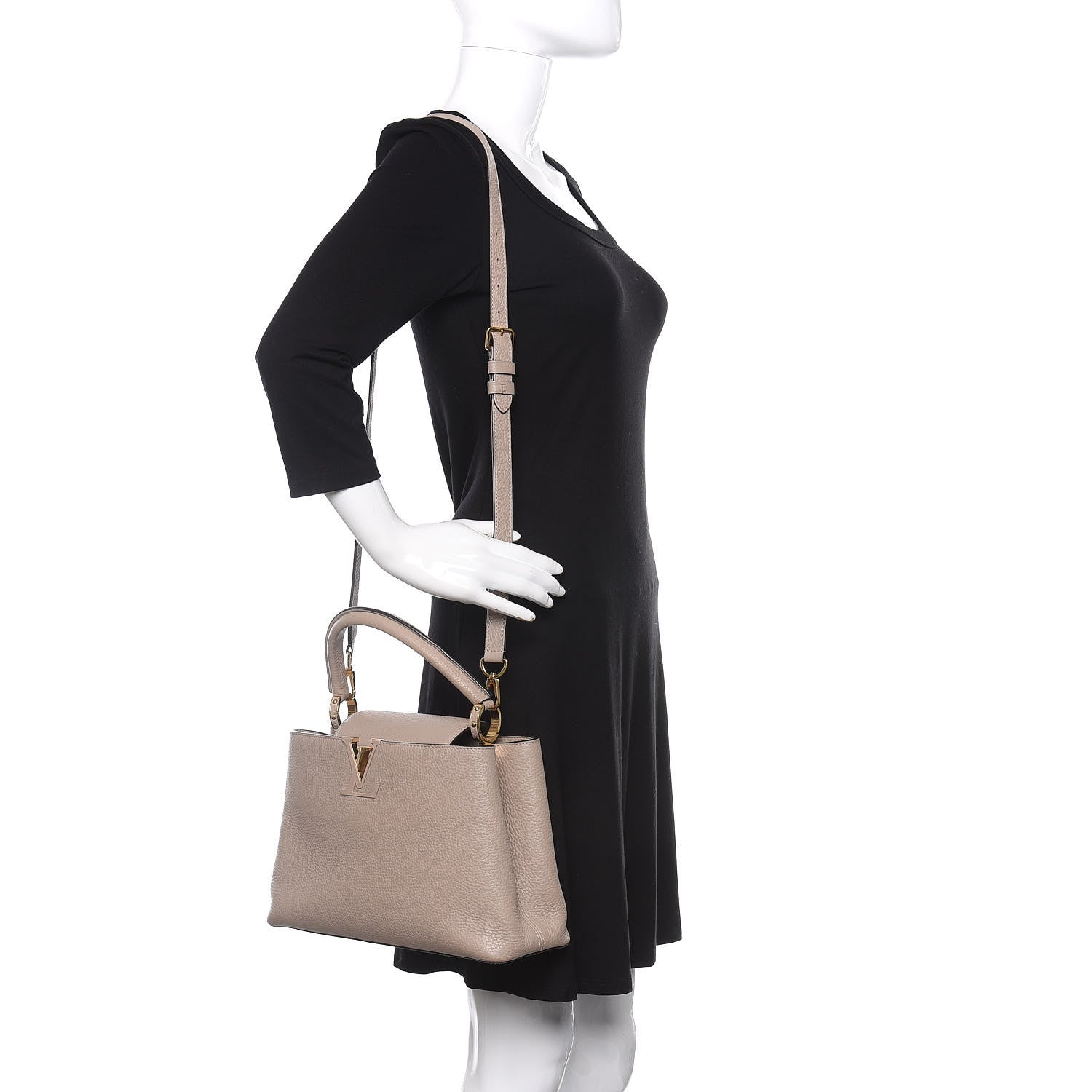 Louis Vuitton Taurillon Capucines PM Galet 2 of 8