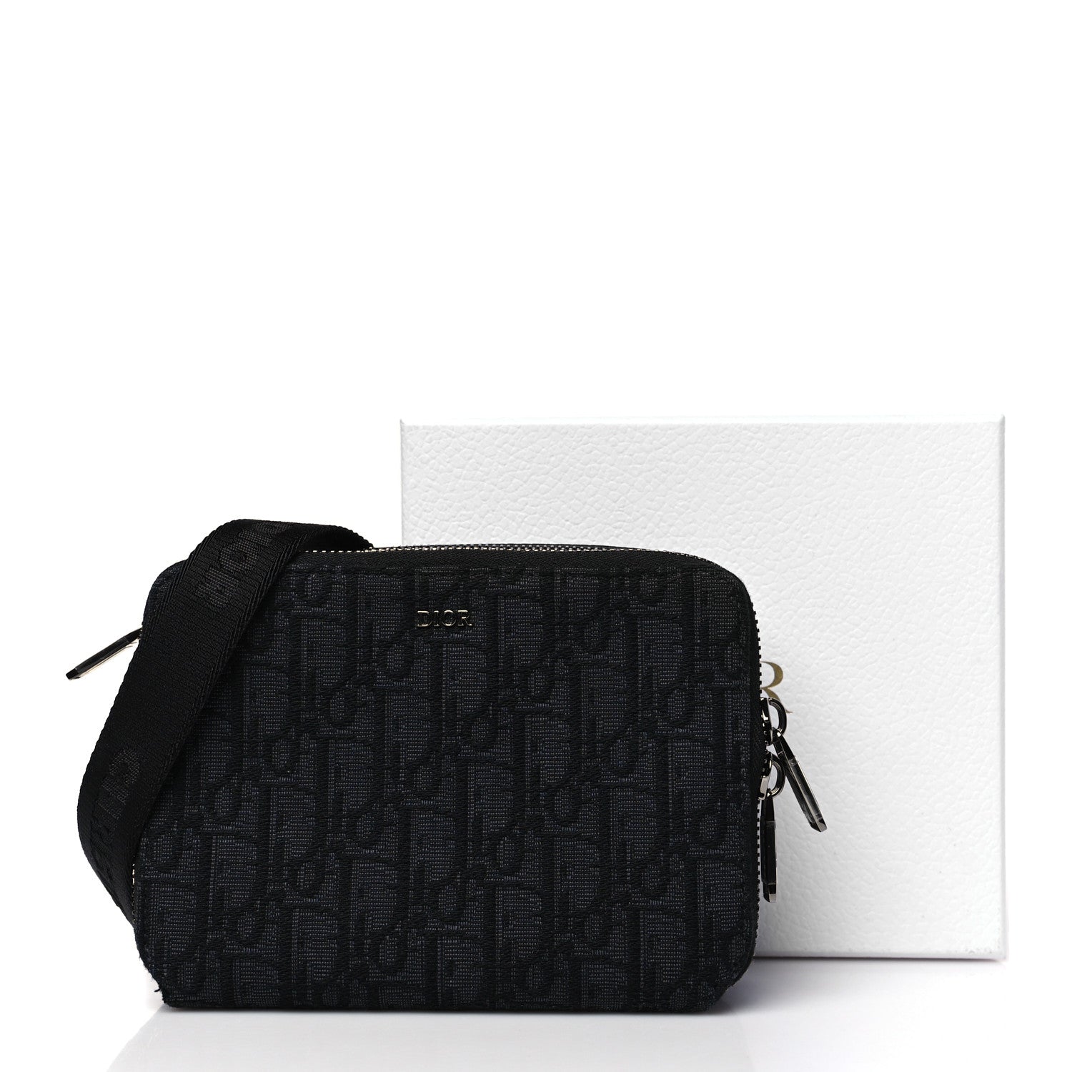Christian Dior Oblique Zipped With Strap Pouch Black 11 of 11