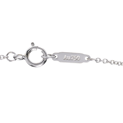 Tiffany 18K White Gold Diamond Knot Key Pendant Necklace 4 of 6