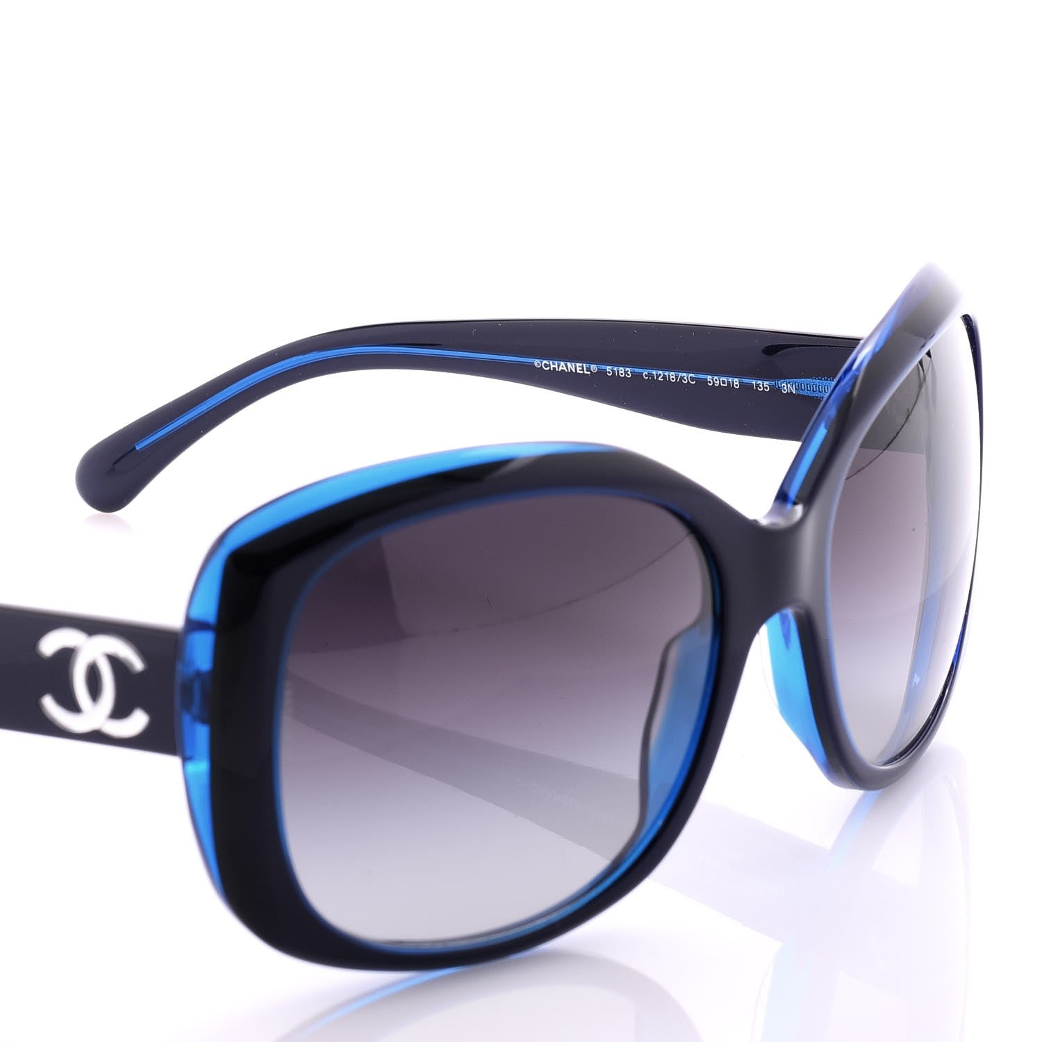 Chanel CC Sunglasses 5183 Blue 5 of 8