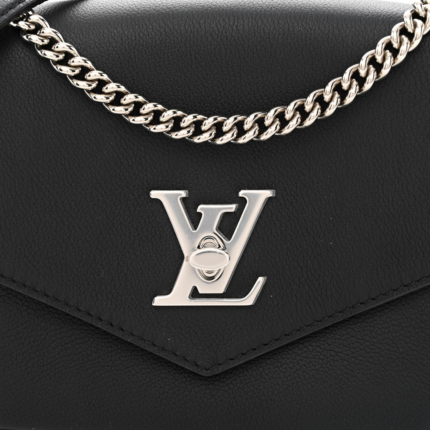 Louis Vuitton Soft Calfskin My Lockme Chain Bag BB Black 8 of 11