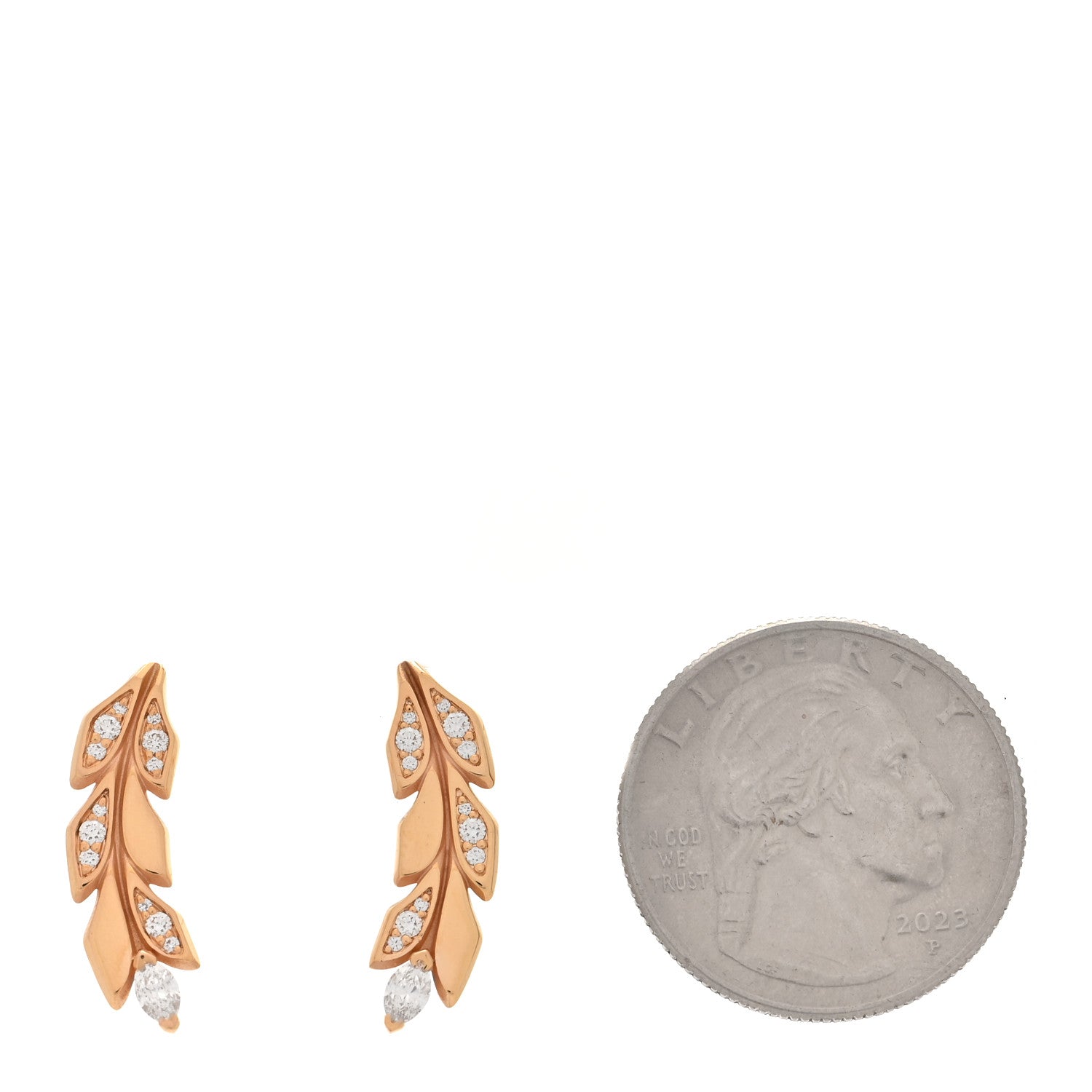 Tiffany 18K Rose Gold Diamond Victoria Vine Climber Earrings 4 of 10