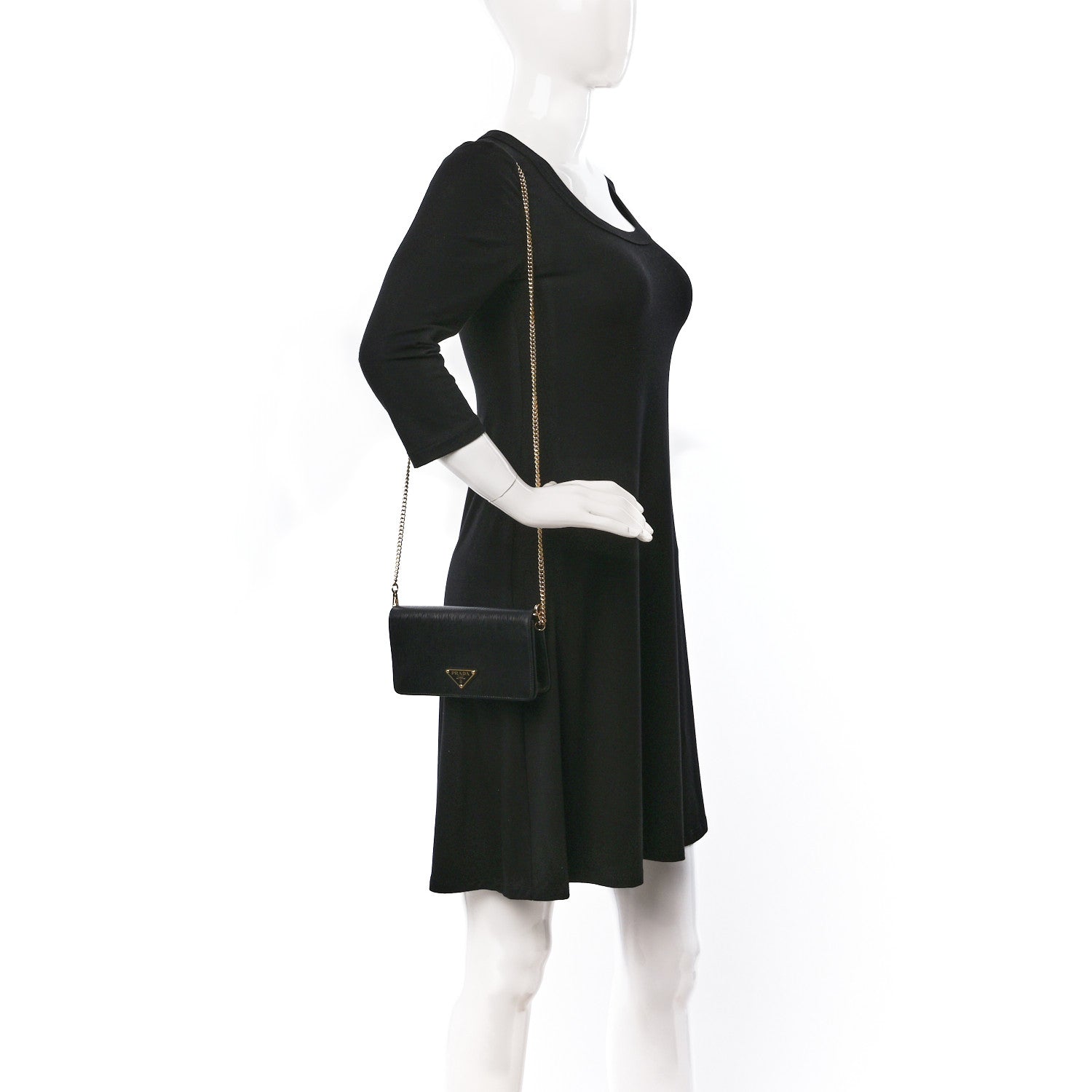 Prada Vitello Move Triangle Logo Miniborse Black 2 of 9