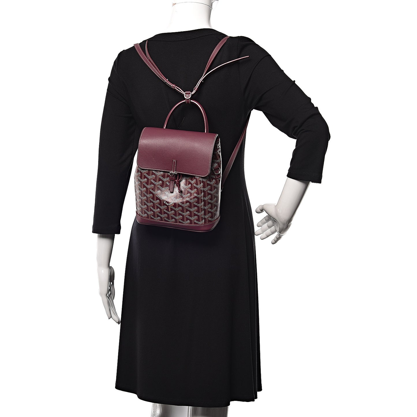 Goyardine Calfskin Mini Alpin Backpack Bordeaux
