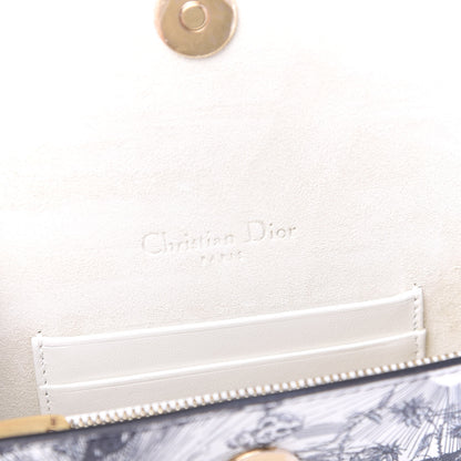 Christian Dior Calfskin Jardin Naturel Print Saddle Belt Bag Latte Multicolor 8 of 9