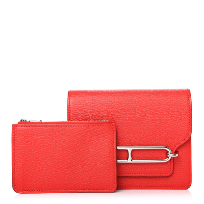 Hermes Chevre Mysore Roulis Slim Wallet Rouge De Coeur 1 of 5