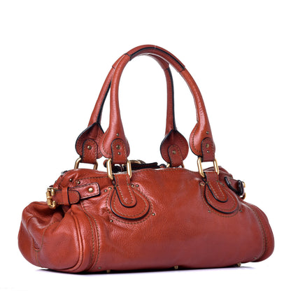 Chloe Calfskin Medium Paddington Satchel Whiskey 3 of 9