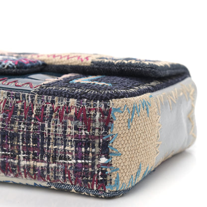 Chanel Denim Tweed Patchwork Medium Single Flap Multicolor 9 of 9