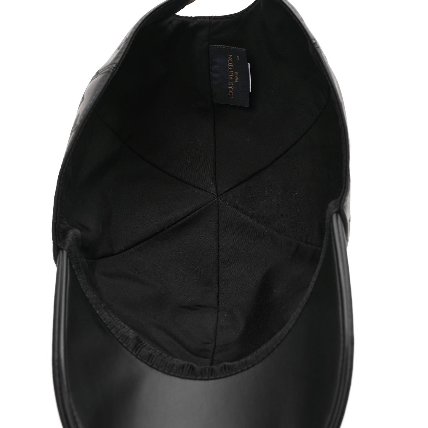 Calfskin Monogram Shadow Baseball Cap 62 Black