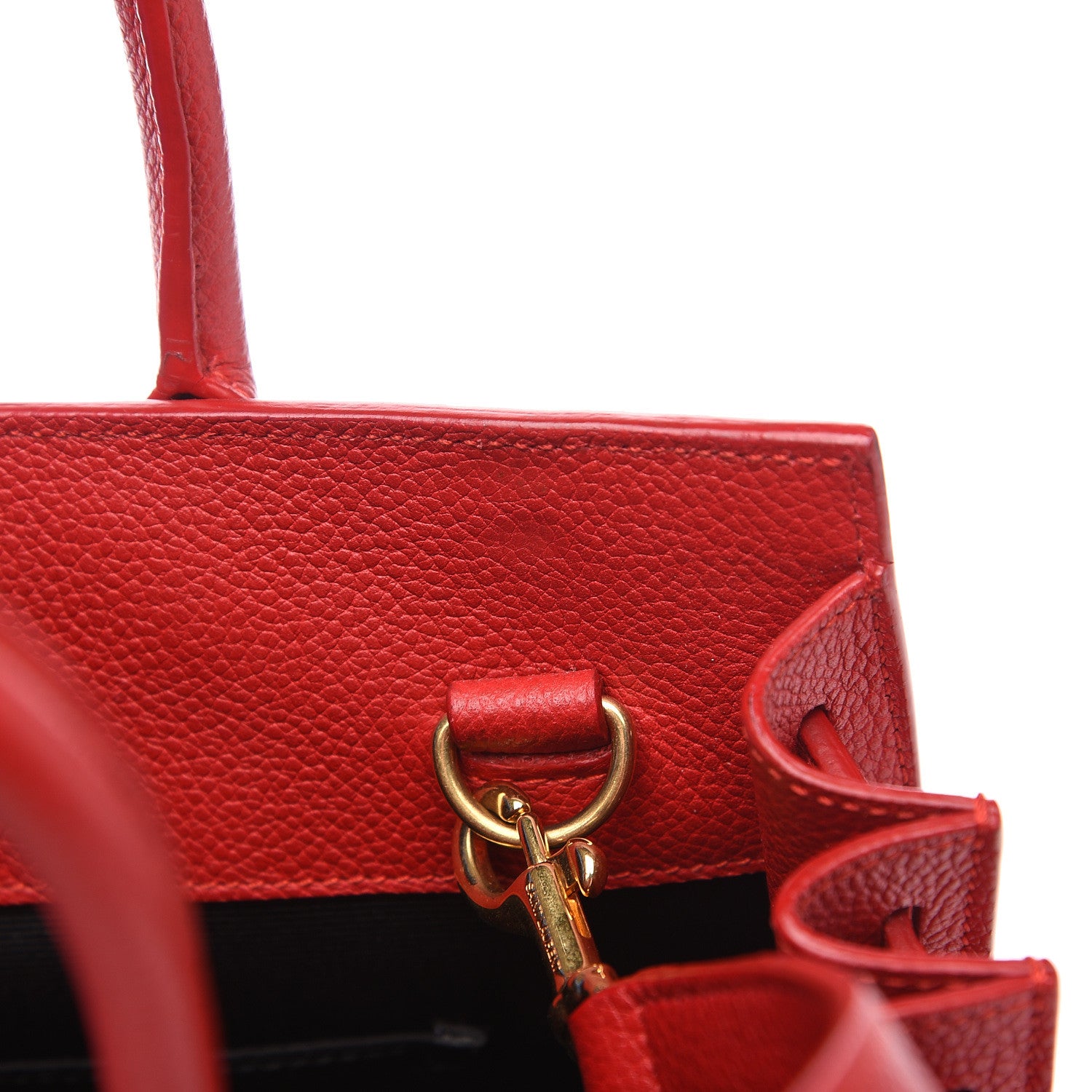 Saint Laurent Grained Calfskin Nano Sac De Jour Lipstick Red 11 of 11
