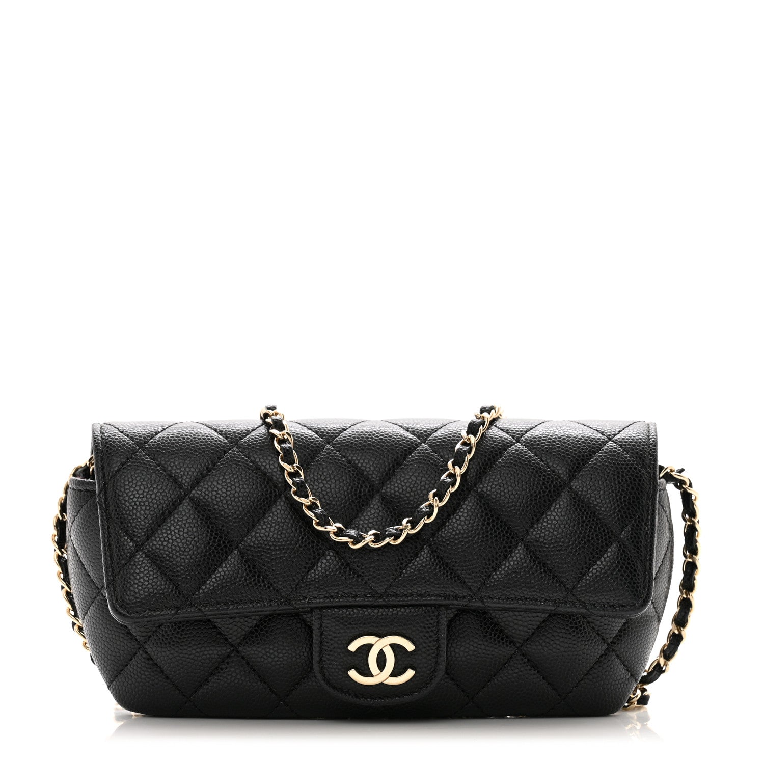 Chanel Caviar Quilted Glasses Case With Chain Black 1 of 12