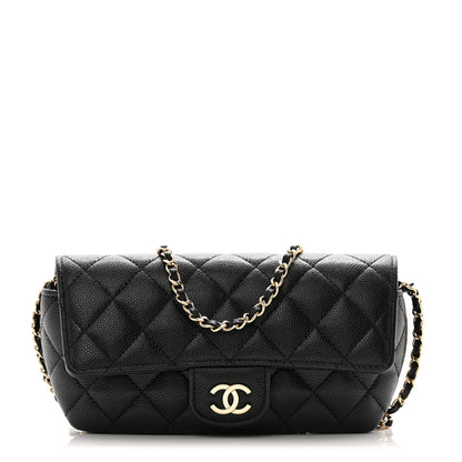 Chanel Caviar Quilted Glasses Case With Chain Black 1 of 12