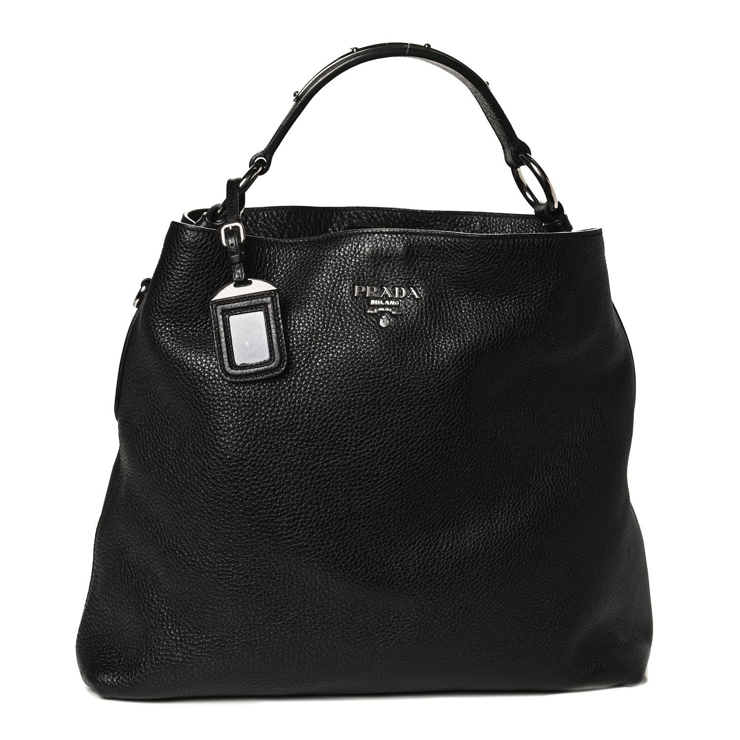 Prada Vitello Daino Tote Black 1 of 13