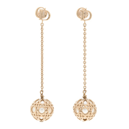 Christian Dior Pearl Secret Cannage Mise En Dior Tribales Dangle Earrings Gold 1 of 3