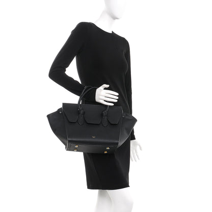 Celine Crisped Calfskin Mini Tie Knot Tote Black 2 of 8