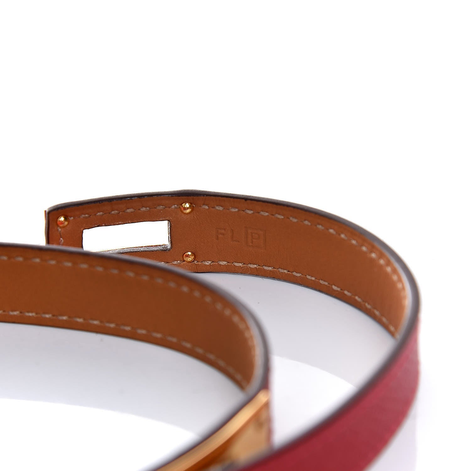 Hermes Epsom Kelly Double Tour Bracelet M Rouge Casaque 6 of 7