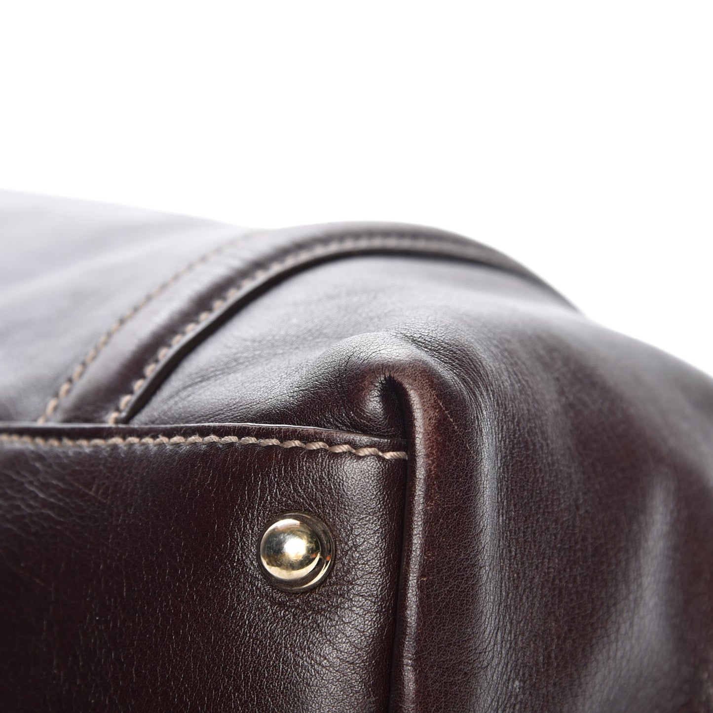 Calfskin Medium Britt Tote Dark Brown
