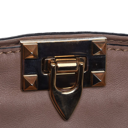 Valentino Garavani Calfskin Rockstud New Dome Bucket Tote Poudre 9 of 9