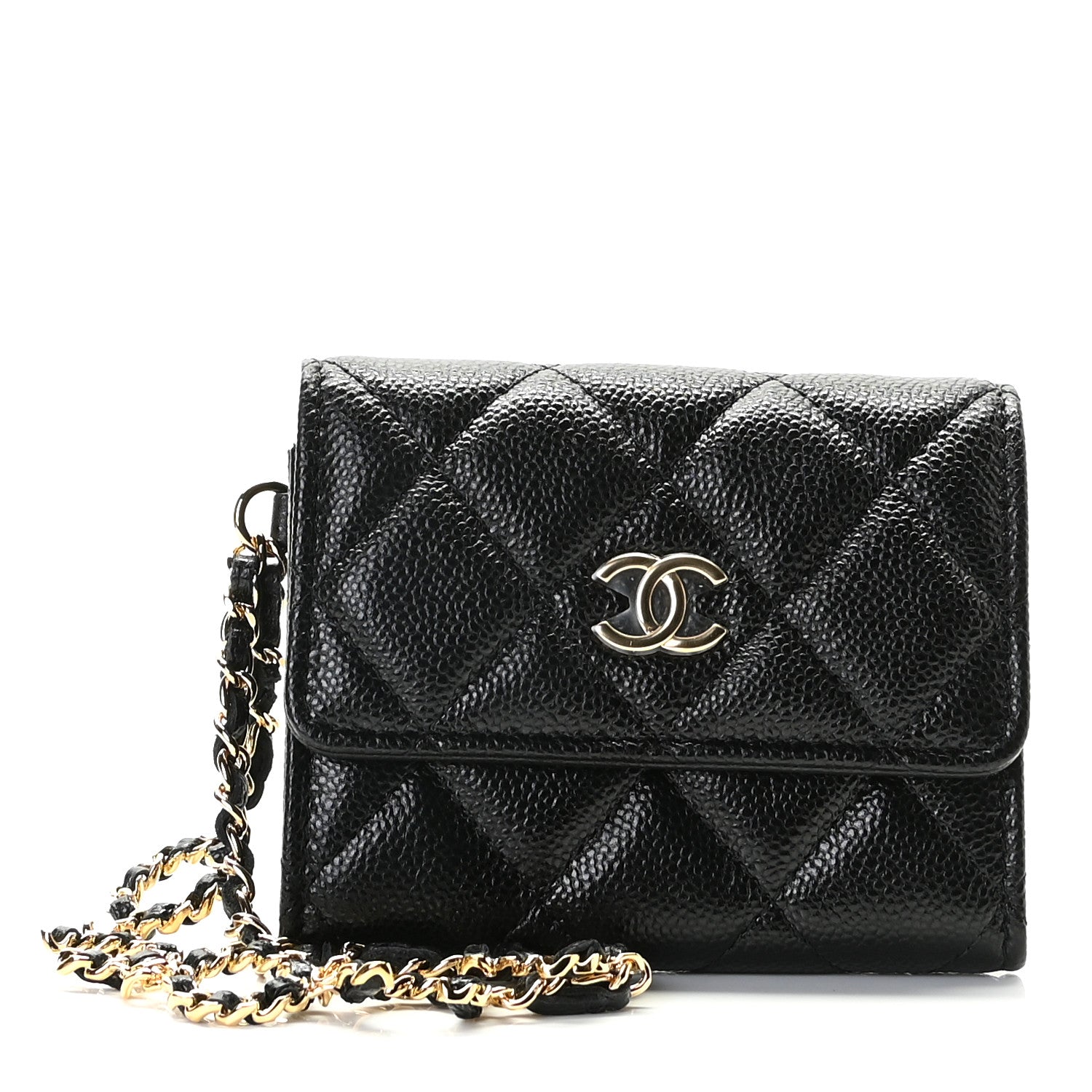 Chanel Caviar Quilted Miss Coco Clutch With Chain Black 1 of 9