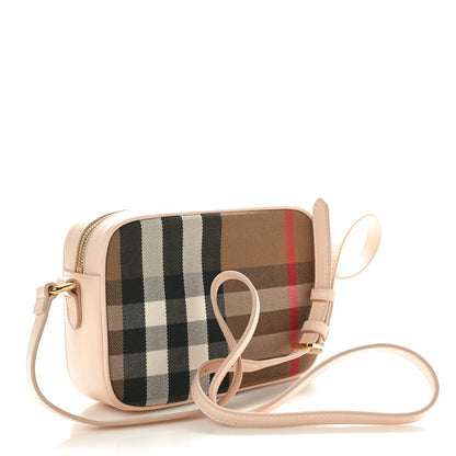 Burberry Calfskin House Check Small Camera Bag Pale Cameo 3 of 9